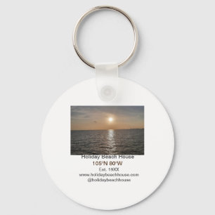 Holiday beach ocean house longitude latitude est. key ring