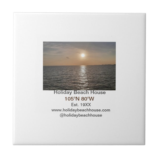 Holiday beach ocean house longitude latitude est.  tile (Front)