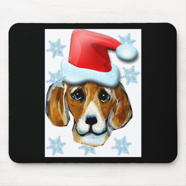 HOLIDAY BEAGLE MOUSE MAT (Front)