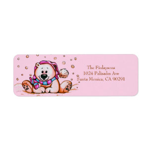 Holiday Bear Return Address Label