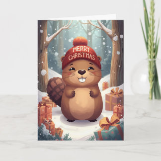 Holiday Beaver Greeting
