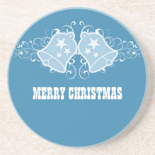 Holiday Bells and Swirls Coaster, Blue Coaster