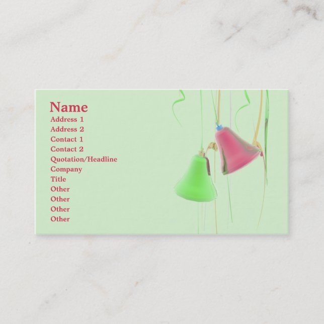 Holiday Bells Business Card (Front)