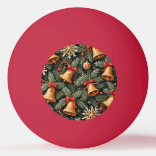 Holiday Bells, Decorative Christmas Pattern, Ping Pong Ball