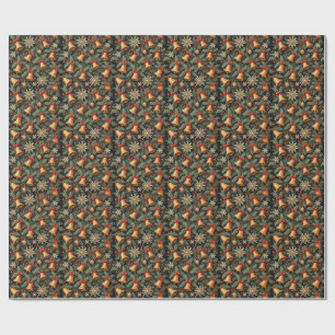 Holiday Bells, Decorative Christmas Pattern, Wrapping Paper