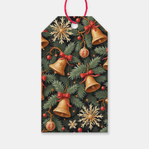 Holiday Bells, decorative pattern. Gift Tags