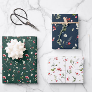 Holiday Berry & Branch Christmas Wrapping Paper