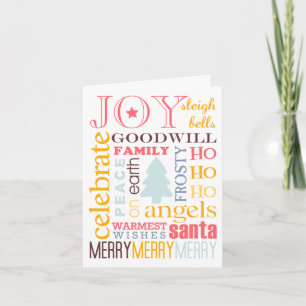 Holiday best colourful Christmas greeting Card