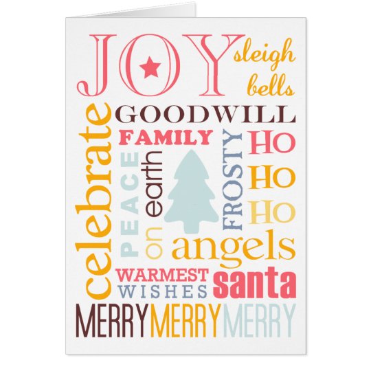 Holiday best colourful Christmas greeting Card