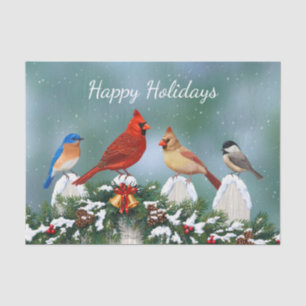 Holiday Birds & Christmas Garland Tissue Paper