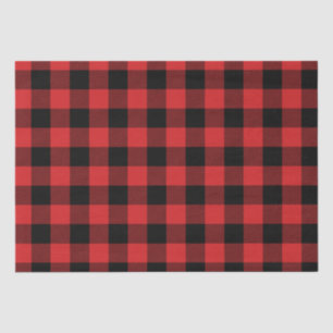 Holiday Black and Red Buffalo Plaid Tissue Paper