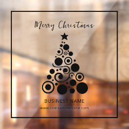 Holiday Black Christmas Tree Window Decoration Window Cling