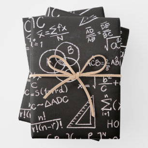 Holiday Blackboard Pattern Wrapping Paper Sheet