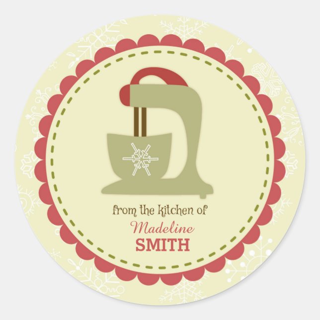 Holiday Blender/Mixer Label Stickers (Front)
