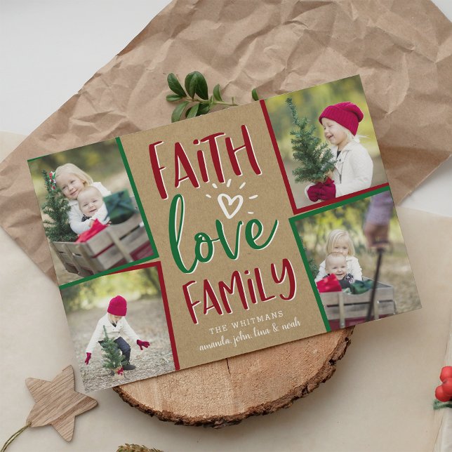 Holiday Blessings | Christmas Photo Collage Card (Creator Uploaded)