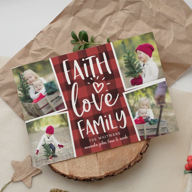 Holiday Blessings | Christmas Photo Collage Card (Creator Uploaded)