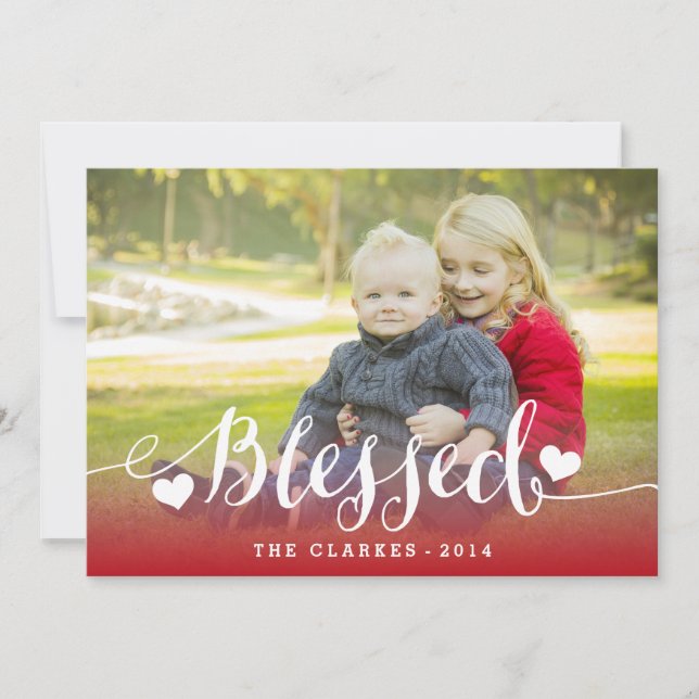 Holiday Blessings | Holiday Photo Card (Front)