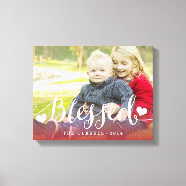 Holiday Blessings | Holiday Photo Wrapped Canvas (Front)