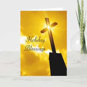 Holiday Blessings Religious Greeting Card