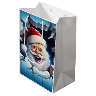 Holiday Blessings Santa Christmas Gift Bags