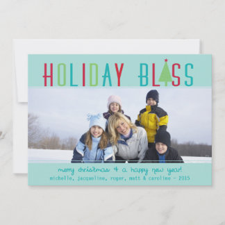 Holiday Bliss Photo Holiday card