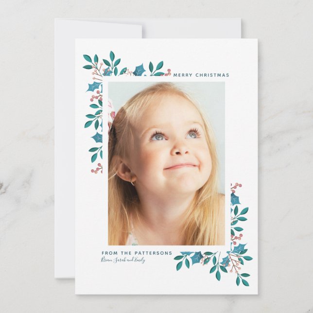 Holiday Bloom Merry Christmas | Blue Green (Front)