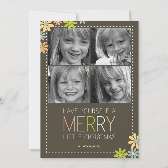 Holiday Blooms Christmas Cards/Holiday Photo Cards (Front)