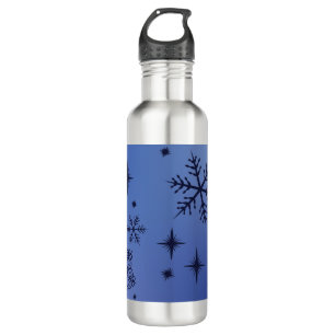 Holiday Blue Snow Flakes   710 Ml Water Bottle