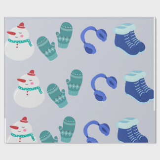 Holiday Blue Wrapping Paper