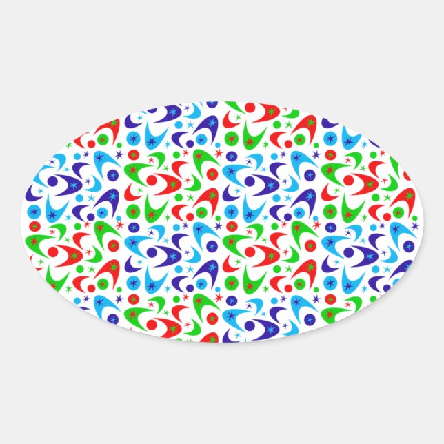 Holiday Boomerangs Oval Sticker (Front)