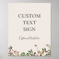 Holiday Botanical Champagne Cards and Gifts Custom