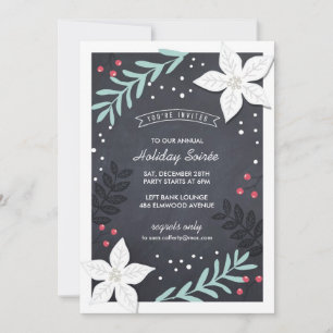 Holiday Botanicals Party Invitation