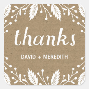 Holiday Botanicals Square Sticker