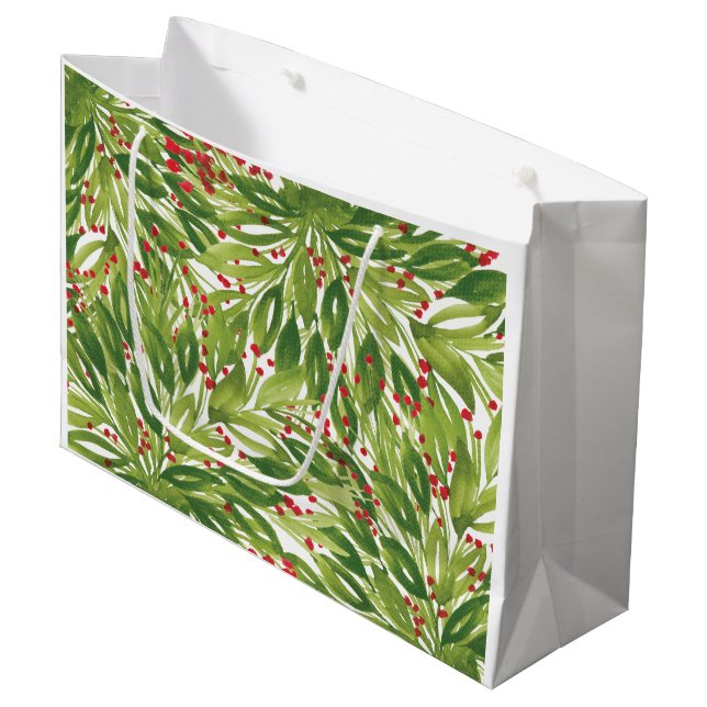 Holiday Bouquet Gift Bag (Front Angled)