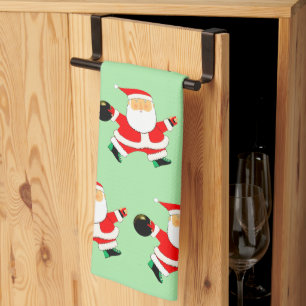 Holiday Bowl Bowling Gifts Tea Towel