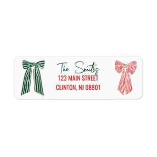 Holiday Bows Address Labels