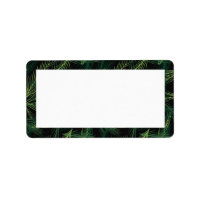 Holiday Branches Framed Blank Label
