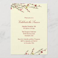 Holiday Branches Holiday Party Invitation