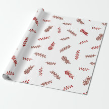 Holiday branches wrapping paper