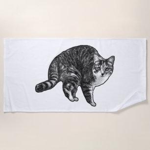 Holiday Break Tabby Beach Towel