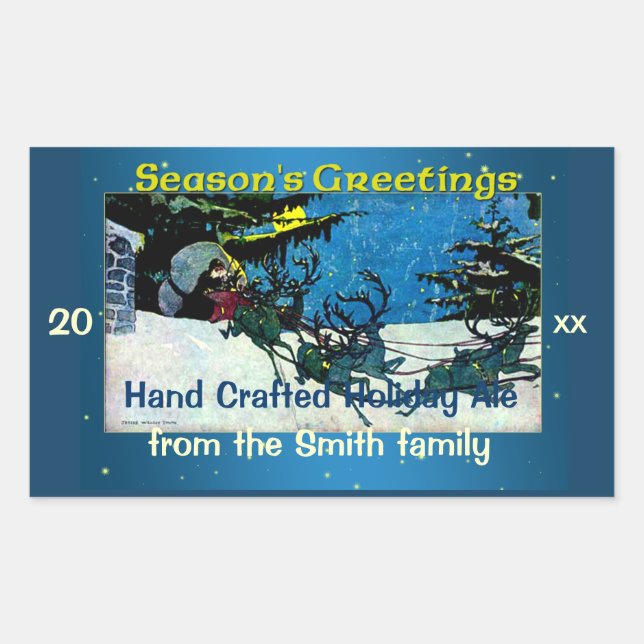 Holiday Brew, Ale and Beer Labels (Front)