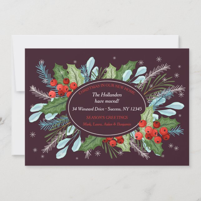 Holiday Bright Moved Holiday Card (Front)