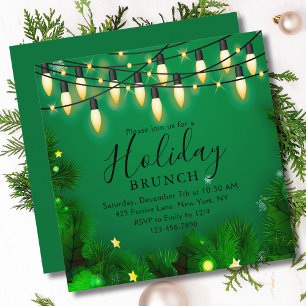 Holiday Brunch Christmas Brunch Chic Floral Invitation