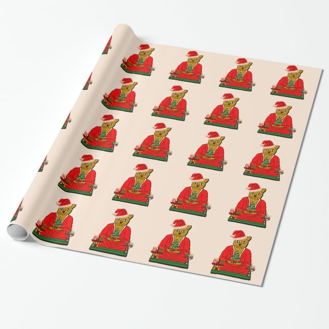 holiday buddha wrapping paper (Unrolled)