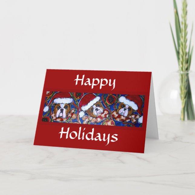 Holiday Bulldog Cards (Front)