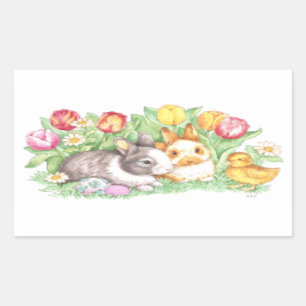 Holiday Bunnies Easter Sticker