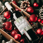 Holiday Business Foliage Christmas Wine Label<br><div class="desc">Festive holiday leaves and berries,  Christmas Bottle Labels. Great for Christmas parties,  restaurants and holiday events. Festive and cheerful,  these bottle labels will be sure to impress your guests.</div>