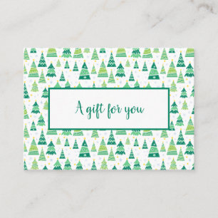 Holiday Business Gift Certificate Christmas trees