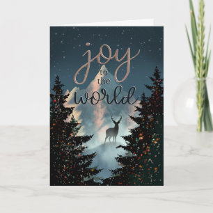 Holiday Business Joy to the World Mountain Scenery Card