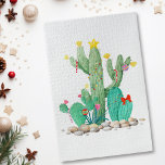 Holiday Cactus Christmas Southwest Jigsaw Puzzle<br><div class="desc">This design was created though digital art. It may be personalised in the area provided by changing the photo and/or text. Or it can be customised by choosing the click to customise further option and delete or change the colour the background, add text, change the text colour or style, or...</div>